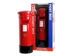 BRITISH RED POST BOX LONDON MONEYBOX COIN BOX DIECAST METAL PIGGY BANKS - UK
