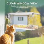 Window Bird Feeder with Strong Suction Cup Large Feeding Tray for Bird Watching