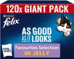 FELIX As Good As it Looks Favourites Selection in Jelly Wet Cat Food 120x85g