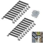 Pack of 20 Galvanised Steel Woodside Fence Panel 4" x 4" Post Security Brackets