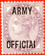 SG. O43a. L38c. 1d Lilac. " ARMY OFFICIAI ". A fine mounted mint example  B79682
