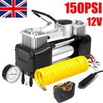 12V Portable Car Air Compressor 150PSI Heavy Duty Tyre Auto Tire Inflator Pump