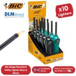 BIC Mega Standard Utility Lighter - Durable Blue & Black Design for Everyday Use