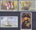 BATTLE OF TRAFALGAR Nelson/HMS Victory/Entreprenante Stamp Set (2005 Gibraltar)