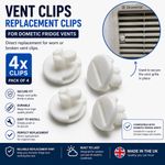 4x Dometic Fridge Vent Locking Screws Winter Cover Turnbuckle Clips White