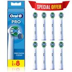 Oral-B PRO Precision Clean Replacement Electric Toothbrush Heads - PACK OF 8