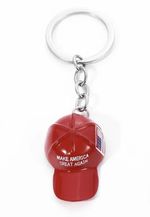Donald Trump Metal Keychain Maga Hat American Flag Design USA Seller Pack Of One