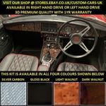 MGB & GT MK4 1976-1982 - Walnut Wood - Silver Carbon - Gloss Black - Dash Kit