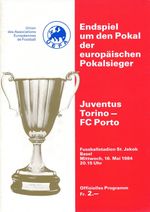 CUP WINNERS CUP FINAL 1984 Juventus v FC Porto - official match programme
