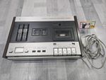 VINTAGE PHILIPS STEREO CASSETTE RECORDER N2509 BLACK SILVER + WOOD RETRO