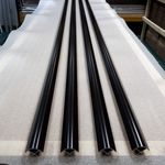 4 x 2400mm BLACK ALUMINIUM SMALL CURVED CORNER PROFILE 15mm BOARDS CAMPERVAN