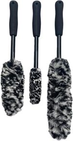 3Pcs Wheel Woolies Luxury Super Plush Soft Car Wheel Cleaning Brush Tool Set UK