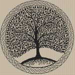 SILHOUETTE CROSS STITCH CHART - CELTIC TREE / TREE OF LIFE
