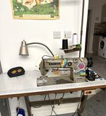 Brother DB2-B755 Industrial Lockstitch Sewing Machine Head w/ Table & Motor