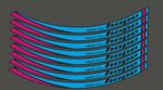 Hope Tech 35W Rim Decal stickers 27.5 Full Set mountain bike down hill blue pink