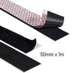 VELCRO® Brand Heavy Duty Stick On ULTRA-MATE® Self Adhesive Tape 50mm x 1m Black