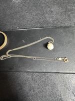 Sarah Cov Vintage Jewelry Set Bracelet and Necklace Gold Tone With Pendant