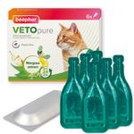 Vetopure Beaphar Cat Spot On Flea Protection 24 week Protection 6 Pipettes Flea 
