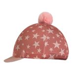 Riding Hat Cover with Fuzzy Ball Stretchable Horse Riding Helmet Cover Sporty