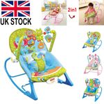 2in1 Electric Baby Bouncer Rocker Vibration Chair Infant Swing Seat Music Cradle