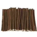 JOYOLA 60 Pcs Wooden Sticks Length: 10 cm, Diameter: 0.5-1.2 Wood colour