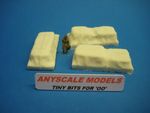 oo gauge railway wagon loads tarpaulin covered x 3   4mm 1:76 scale   046