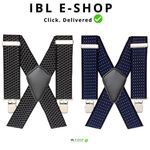 MENS XXL 50MM WIDE HEAVY DUTY X SHAPE BRACES ELASTIC SUSPENDERS TROUSER CLIPS UK