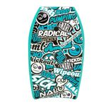 Nalu Beach 33" Teal XPE Bodyboard with Leash & Crescent Tail for Surfing