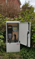 EV Charger Electric Vehicle, Car Wall Box Charging - Cover W400xH910xD320 L.Grey