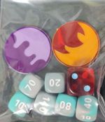 Paradox Rift Roaring Moon Damage Dice + Condition Counters - Pokemon TCG