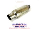 Universal Stainless Steel Exhaust Middle Mid Silencer Box 4" Body tail pipe