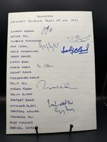 Pakistan Tour of UK 1971 Hand Signed x 8 inc Imran Khan -From Collectors Estate