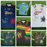 Adults Mens Bob Marley Special Football Shirt Black, White, Blue, Green S-2XL
