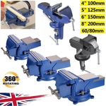 4/5/6/8" Heavy Duty Work Bench Vice Engineer Jaw Swivel Base Workshop Vise Clamp