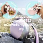 Portable Non-Spill Dog Water Bottle with Strap, Stainless Steel 285ml Pink