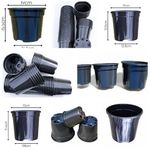 Black Plastic Plant Pots 1 2 3 Litre New Unused Slotted 