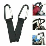 BUGGY CLIPS LARGE BLACK SHOPPING BAG HOOK MUMMY PRAM PUSHCHAIR CARRY CLIP