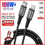 Type C to iPhone PD Fast Charger Cable Wire For iPhone 14 13 12 11 Pro Max XR X