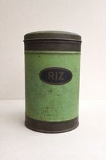 Large Vintage Rizla Tobacco Tin 16.5cm Green Metal Riz Advertising Storage 1950s