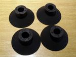 Rubber foot set for classic boot luggage rack 4 x feet 70mm diameter 15mm hole