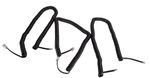 Job Lot Black Coiled Handset Telephone Receiver Extension Cords Vintage Unboxed.
