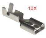 10 x HEAT RESISTANT HIGH TEMPERATURE 6.3mm PUSH ON SPADE CRIMP WIRE CONNECTORS