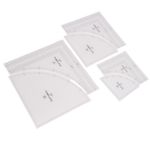­3 Set Quilting Templates Large Quilting Rulers 10 8 6in For Cutting Patterns