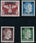 Stamp Germany Kurland Set 1945 WWII Latvia War Occupation Russia Hitler MNG