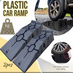 2X Heavy Duty 5 Ton 2.5+2.5 Ton Plastic Car Ramp Lifting Ramps 33cm Extra Wide
