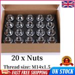 20PCS FOR FORD TRANSIT CUSTOM 2012-2020 ALLOY WHEEL NUTS 14X1.5 CHROME UK STOCK