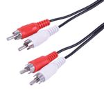 Twin RCA Phono Red White CABLE 2 x Male to 2 x Male OFC Shielded Audio LEAD