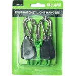 LUMii Rope Ratchet Light Hanger Adjustable Pulley Grow Lights Hydroponic 2 Pack