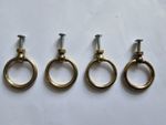 4 STAG BRASS FURNITURE  KNOBS HANDLES.