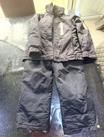 Boys Black Ski Suit Snowsuit Set Size 8 Polyester Full Zip Long Sleeve